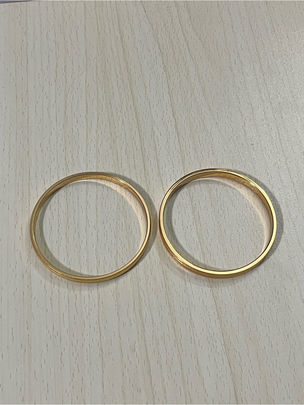 Gold Tone Monet Brand Women's Stackable Bangle Bracelets set of 2